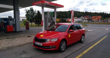 Do Chorvatska a zpět Octavií G-TEC, jen na CNG Škoda Octavia G-Tec tankuje CNG, Vystrkov