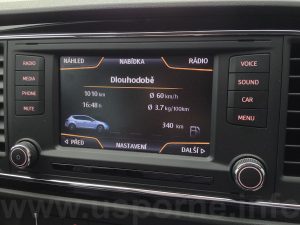 Seat Leon TGI - skutečná spotřeba za celý test