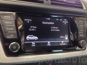 Škoda Fabia 1,4 TDI spotřeba za celý test dle palubního počítače