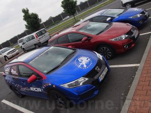 Všechny tři vozy Honda Civic Tourer 1,6 i-DTEC