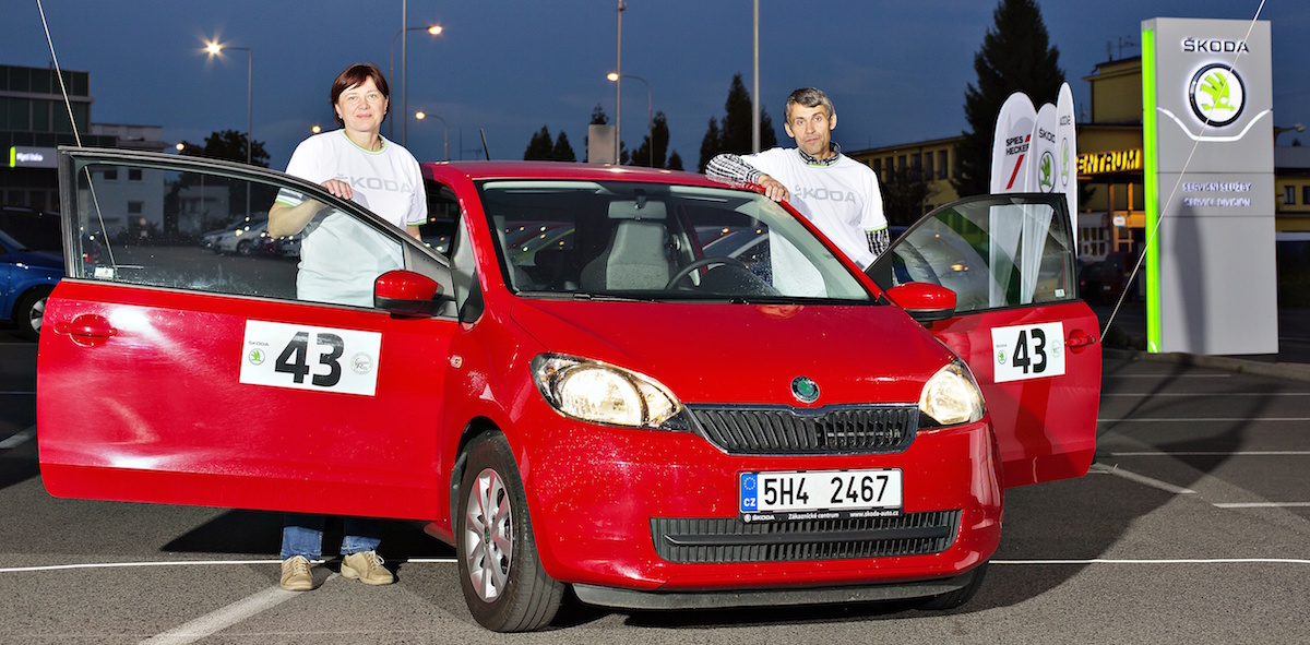 Manželé Horníčkovi z Rychnova nad Kněžnou se stáli s vozem Škoda Citigo I hatchback r.v.2011, motorem 1.0 MPI 44kW (999ccm) absolutními vítězi ŠKODA Economy Runu, jehož 34. ročník na trati Kosmonosy - Vrchlabí - Kosmonosy proběhl 19. září 2015.