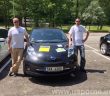 Nissan Leaf v cíli - posádka Marek Tomíšek, David Kazda