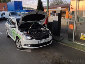 Škoda Fabia Combi CNG 1,0 MPI 50 kW - tankování