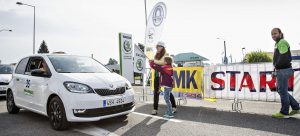 Citigo G-TEC posádky Tomíšek-Kazda na startu Škoda Economy Run 2017
