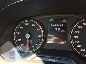 SEAT Ibiza 1,0 TGI 66 kW CNG - skutečná spotřeba