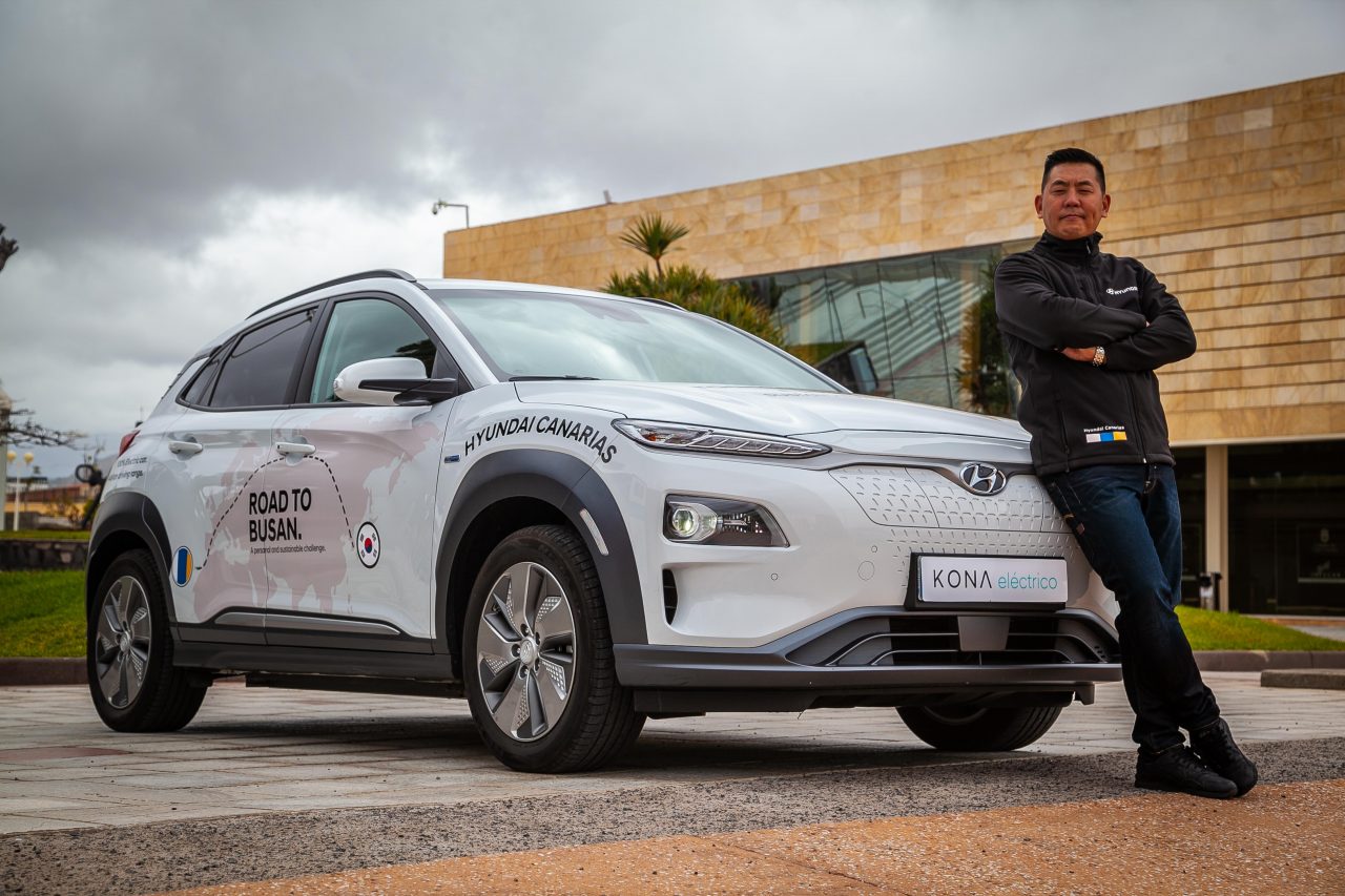 Cesta do Busanu s elektromobilem Hyundai Kona