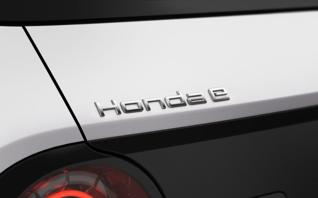 Honda e - zadní logo
