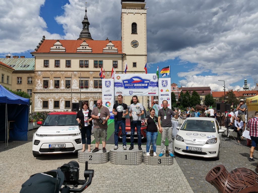 Stupně vítězů v hodnocení "spotřeby" na ECO energy Rally Bohemia