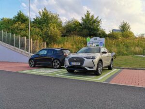 DS 3 Crossback E-Tense - skutečná spotřeba, rychlonabíjecí stanice Lidl