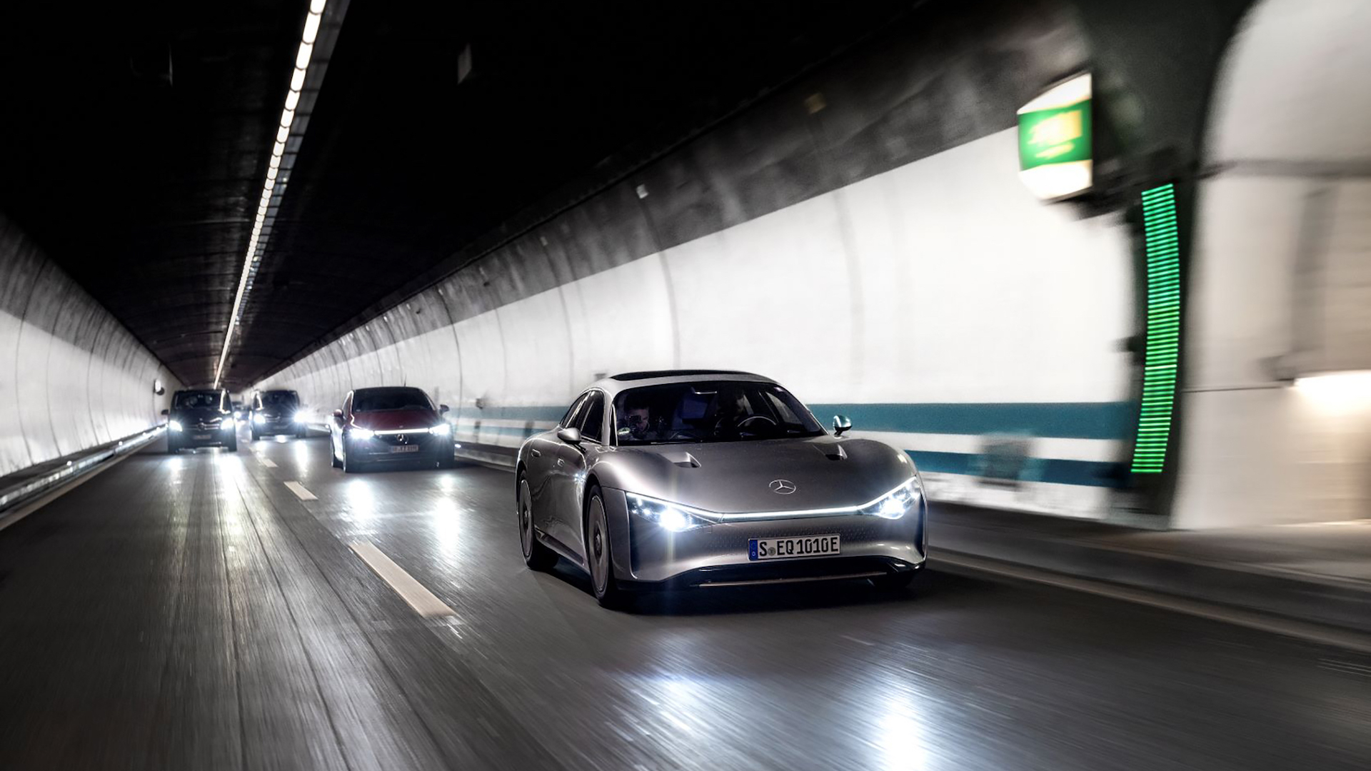 Nejúspornější elektromobil Mercedes EQXX - v tunelu
