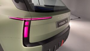 Sedmimístný elektromobil Škoda Vision 7S - záď vozu