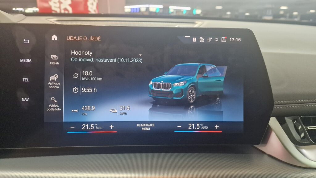 BMW iX1 xDrive30 - část celkové spotřeby