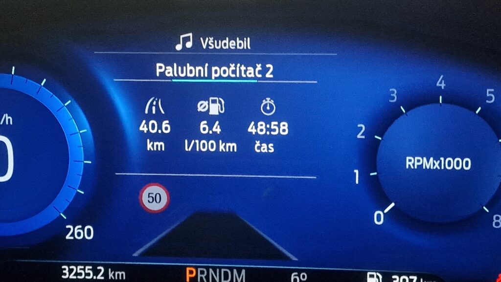 Ford Puma ST Powershift městská spotřeba v Praze