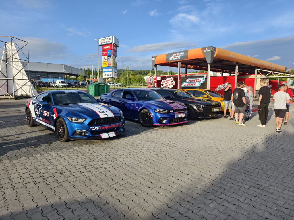 Ukázka vozů, které byly na setkání. Různé vozy, různé značky. Každý si našel to své