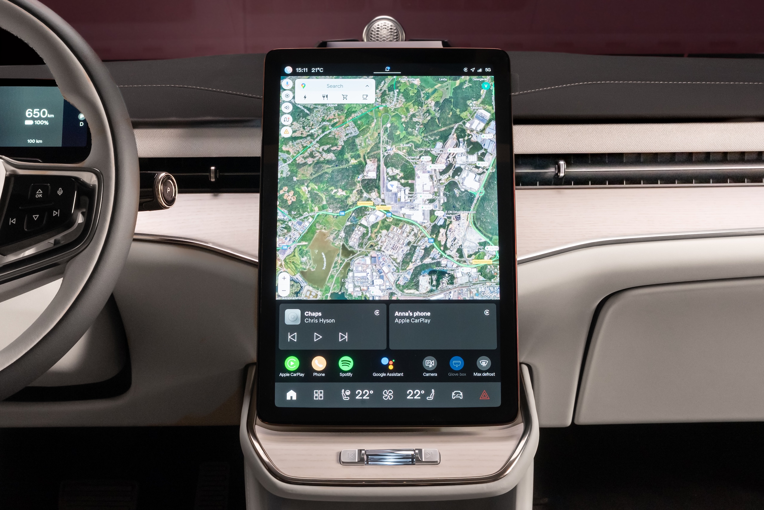 Volvo EX60 využívá v infotainmentu AI Gemini