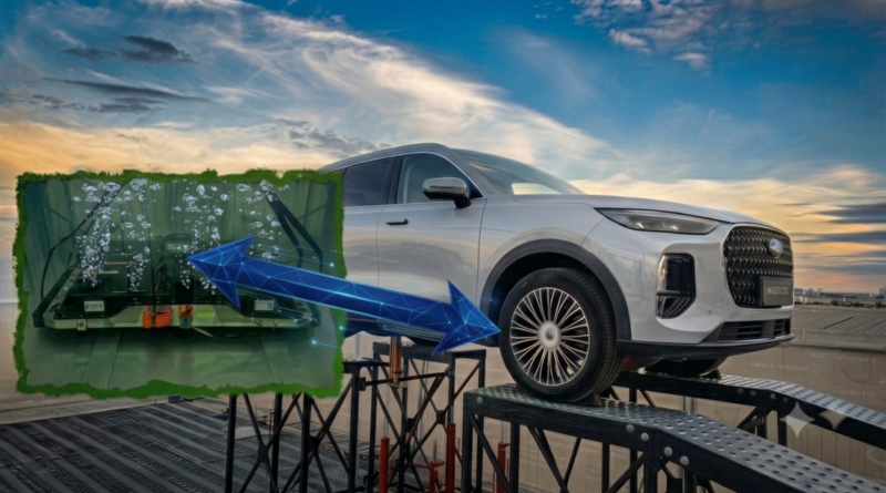 Přežije baterie hybridu 24 hodin ve vodě a následný pád? Experiment s Chery Tiggo 9